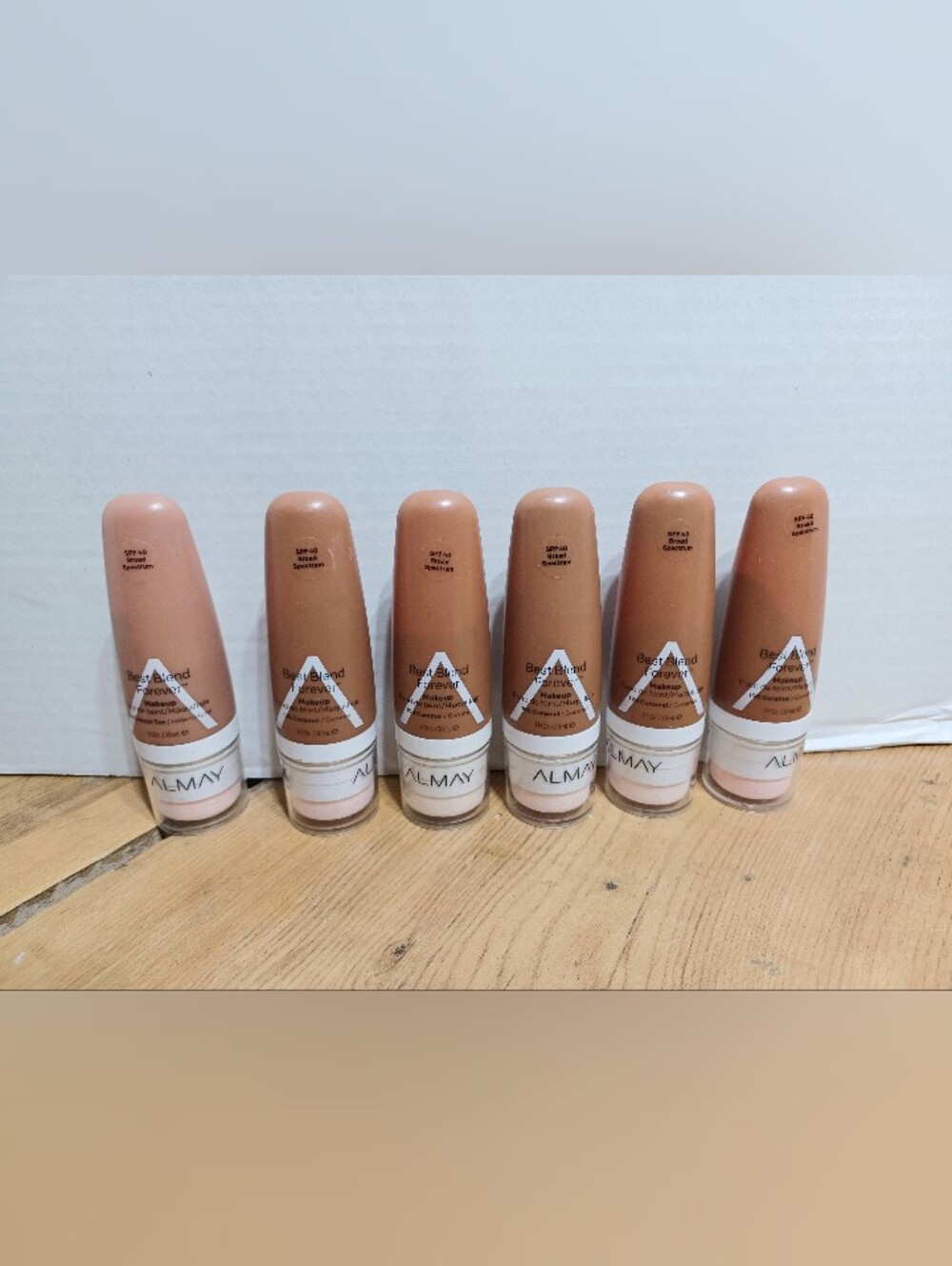 Almay Best Blend Forever Makeup 5 ea CARAMEL 190 + 1 ea NATURAL TAN 180 1oz NOS